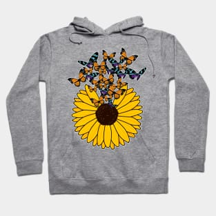 Butterflies with Sunflower Hoodie